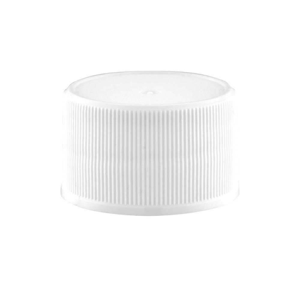 Ten clear 250ml HDPE round bottles with white non-tamper evident screw caps, ideal for food and beverage storage.