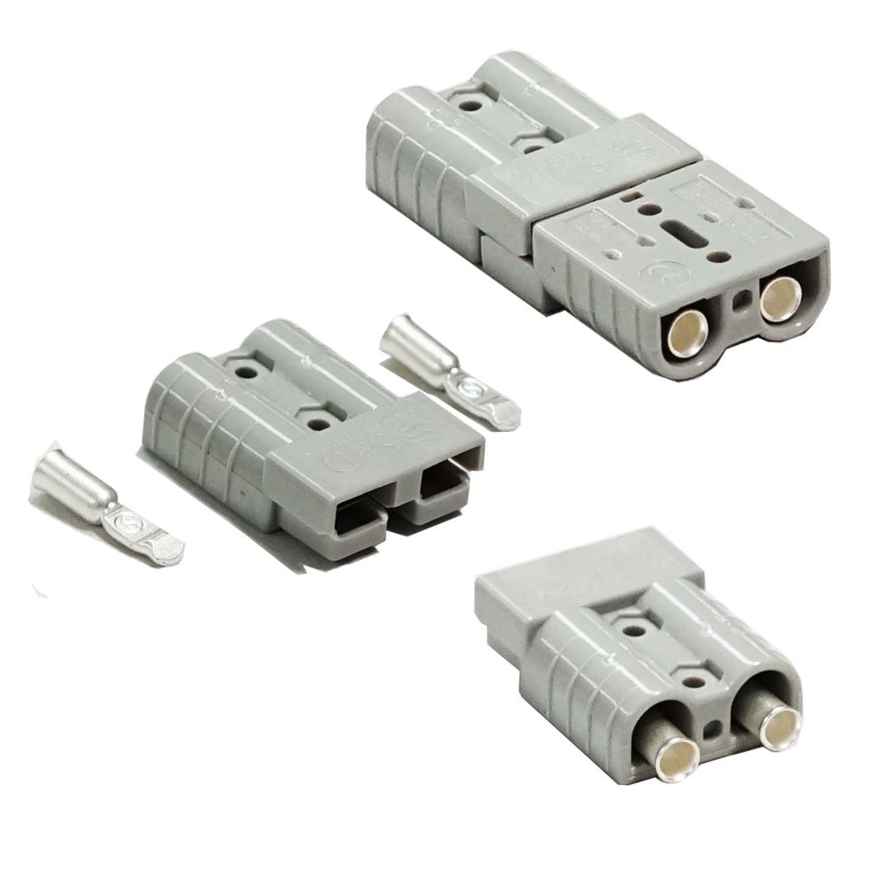 10x Anderson Style Plug connector set, featuring durable polycarbonate plugs and silver plated copper terminals for reliable power connections.