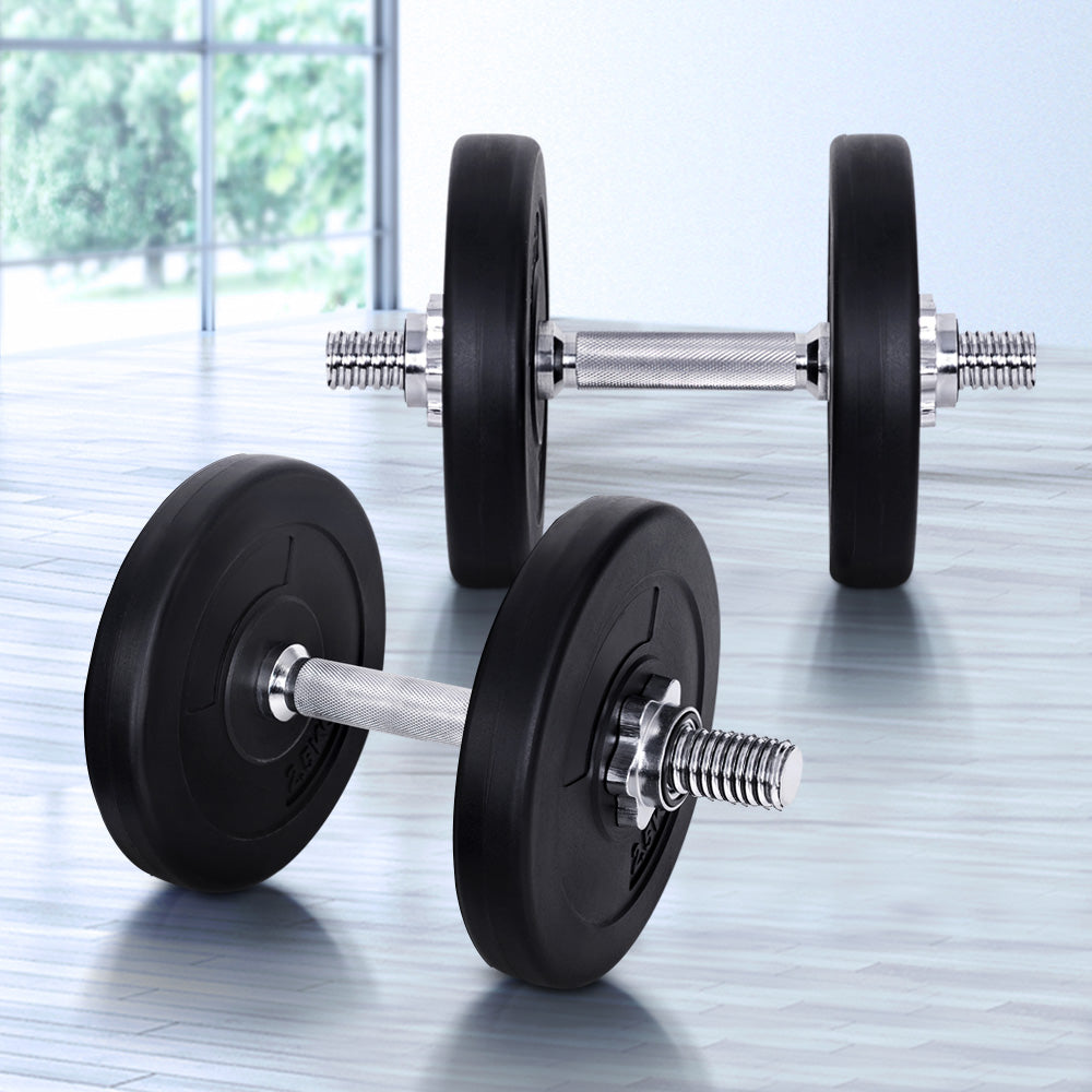 15KG Dumbbell Set featuring adjustable weight plates and non-slip handles, ideal for home gym workouts.