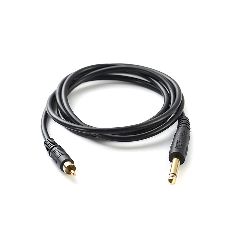 1.5M 6.35mm Male to RCA Male Audio Cable, showcasing connectors and cable length.