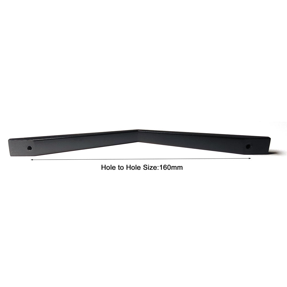 160MM Black Zinc Alloy Kitchen Cabinet Drawer Handle Pulls with sleek modern design and laser edging.