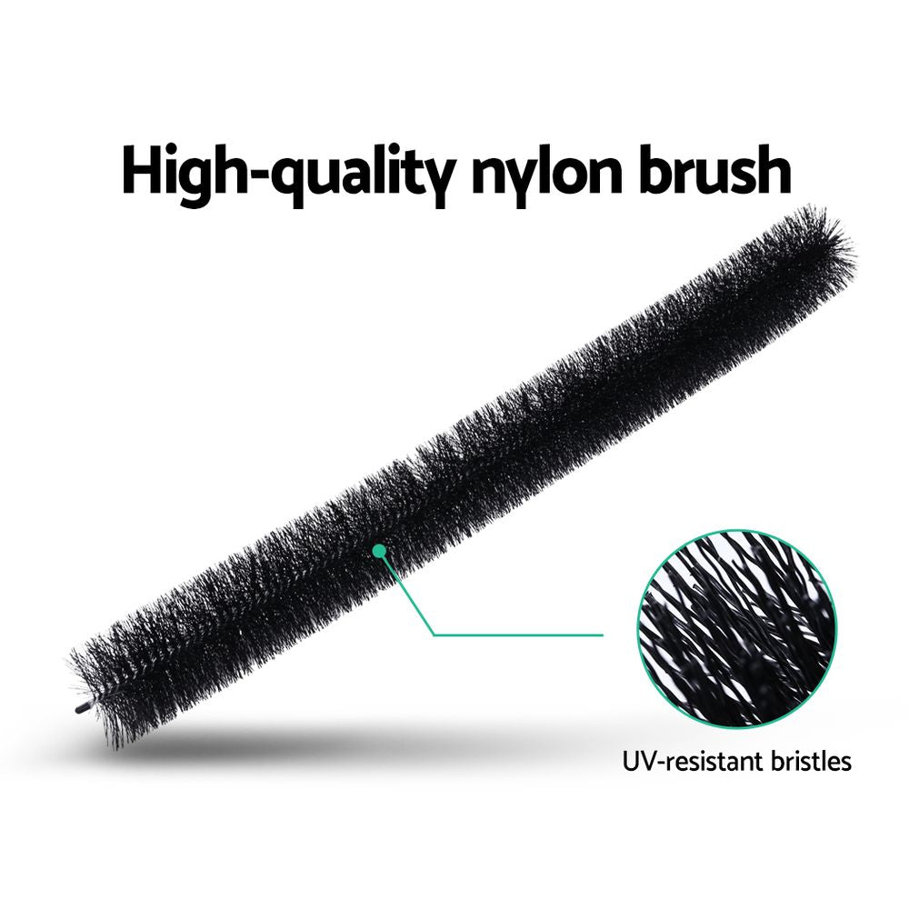 18 pieces of Gutter Brush Guard, designed to fit gutters and block debris while allowing rainwater to flow through.