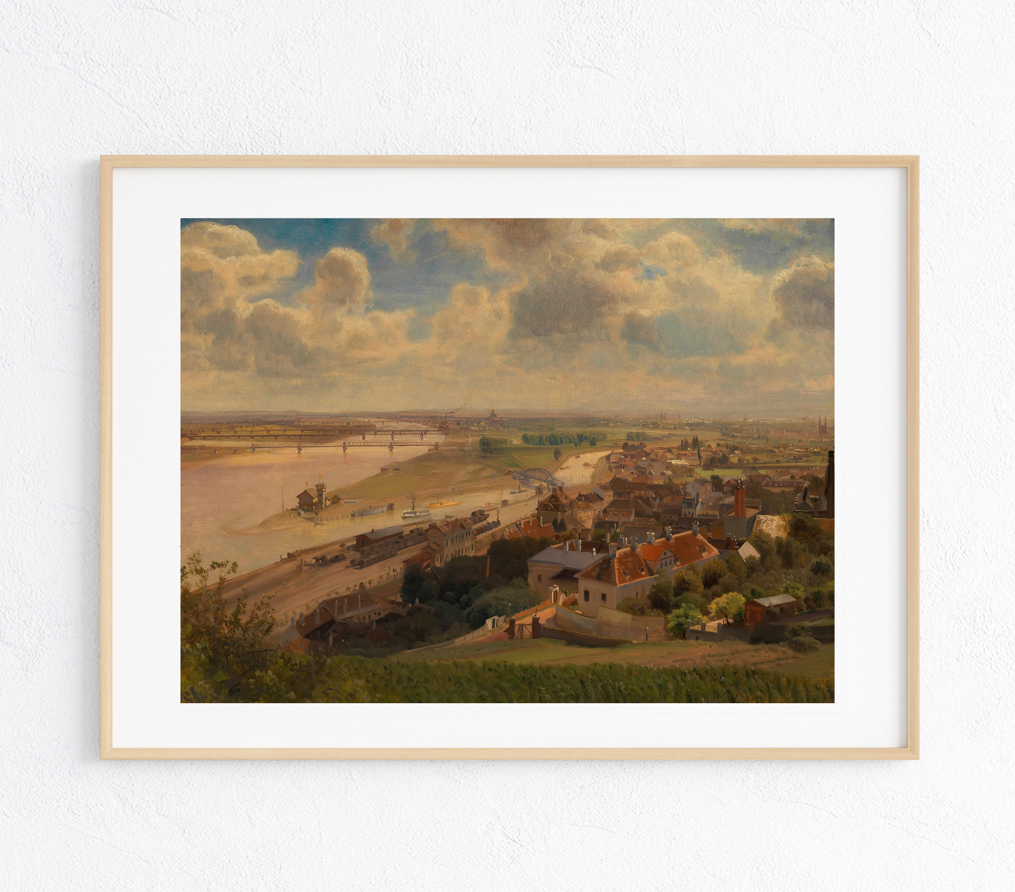 1842 Austria Art Print showcasing a vibrant landscape on museum-grade canvas, perfect for home decor.