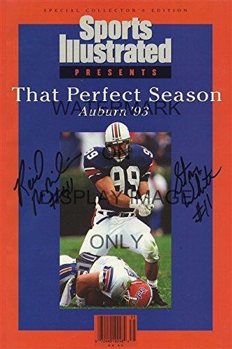 1993 Auburn Tigers Sports Illustrated Championship print, showcasing vibrant colors and a printed signature.