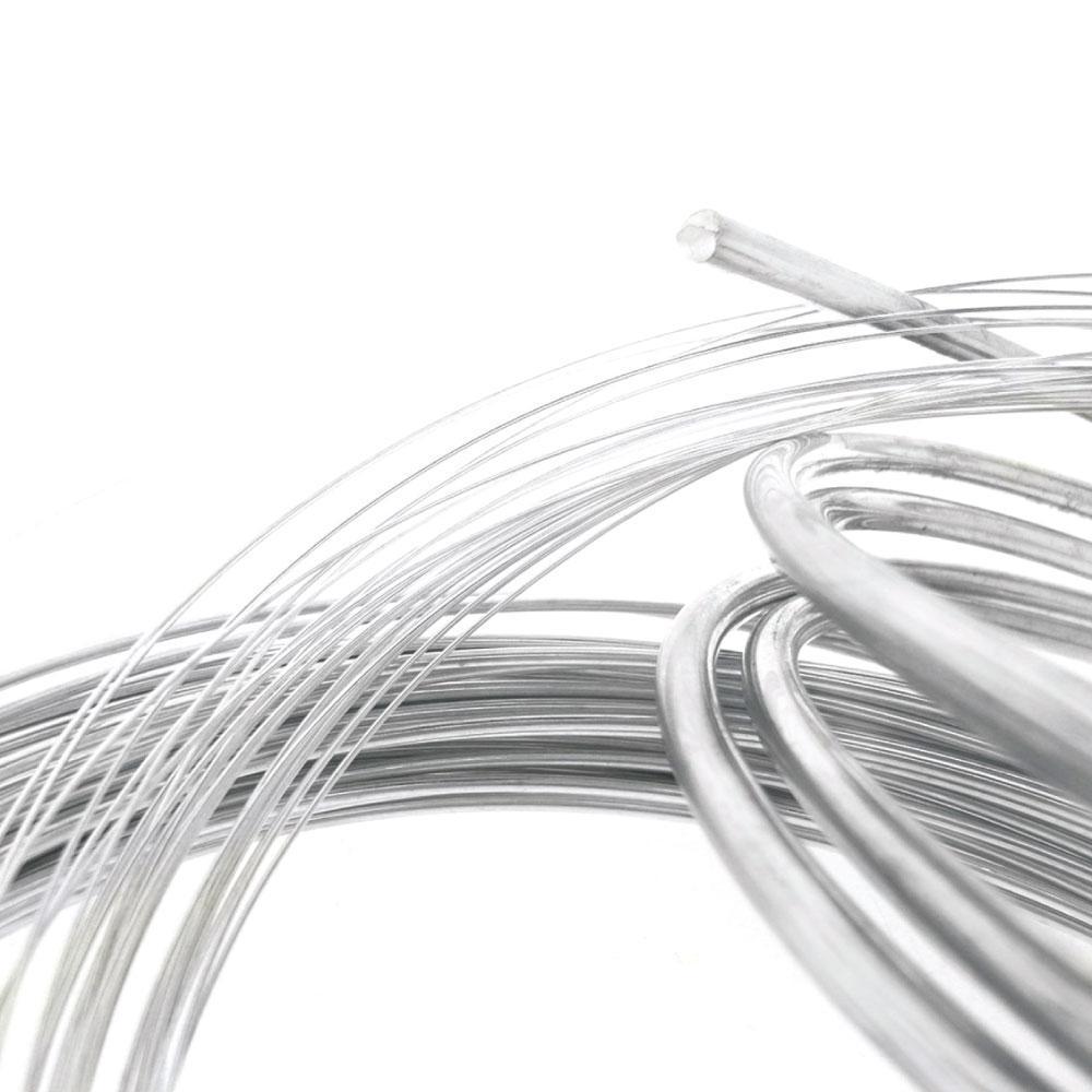 1m length of soft round sterling silver wire, 0.8mm thick, ideal for jewellery making and crafting.