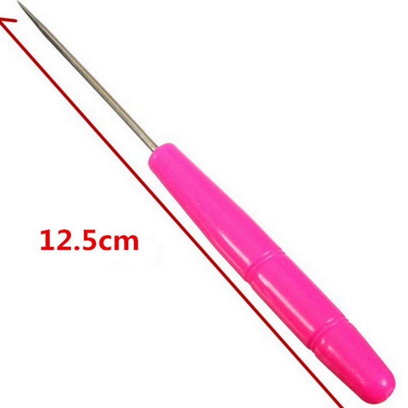 Pink handle metal awl, 12.5cm