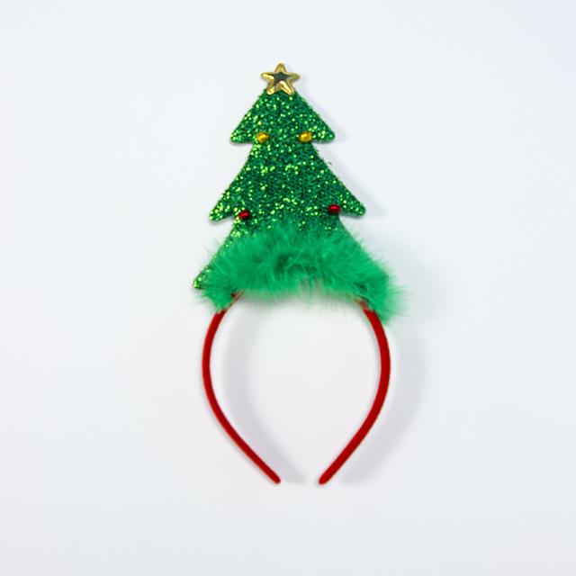 Merry Christmas headband featuring festive antlers and snowflake decorations, perfect for holiday celebrations.