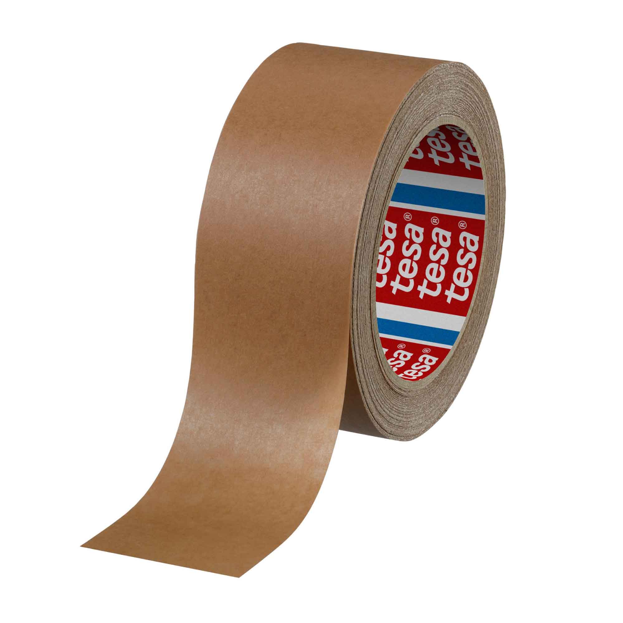 Tesa 4313 Eco Packing Tape, 48mm x 50m, brown kraft paper with recycled content.