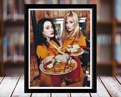 Framed 2 Broke Girls Autograph Replica Print in black metal frame, available in 5x7 and 8x10 sizes.