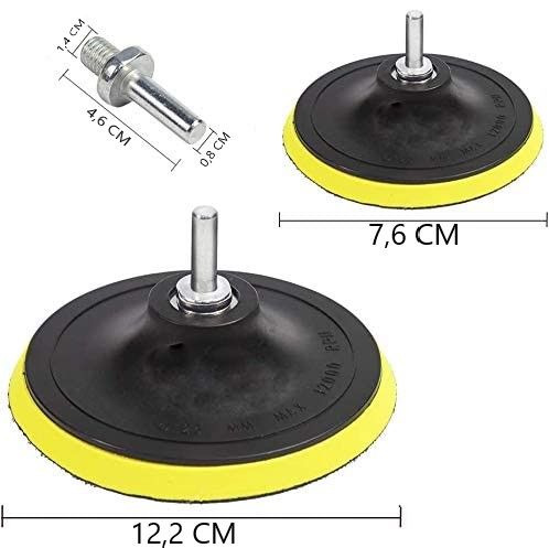 2 in 1 Car Foam Drill set with 39 polishing pads and accessories, showcasing various colors and textures for effective car care.