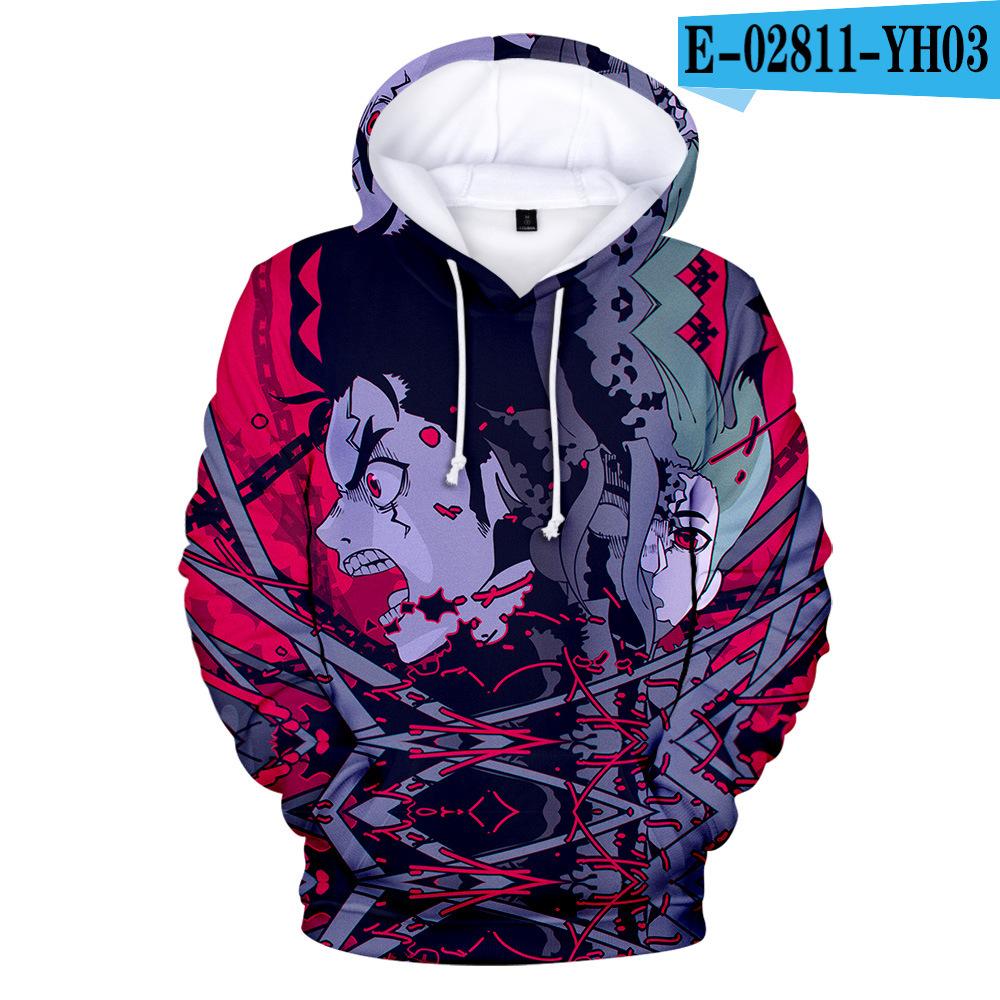 2019 Anime Dr.STONE Men Hoodie featuring Ishigami Senku in a colorful tie-dye pattern, perfect for anime fans.