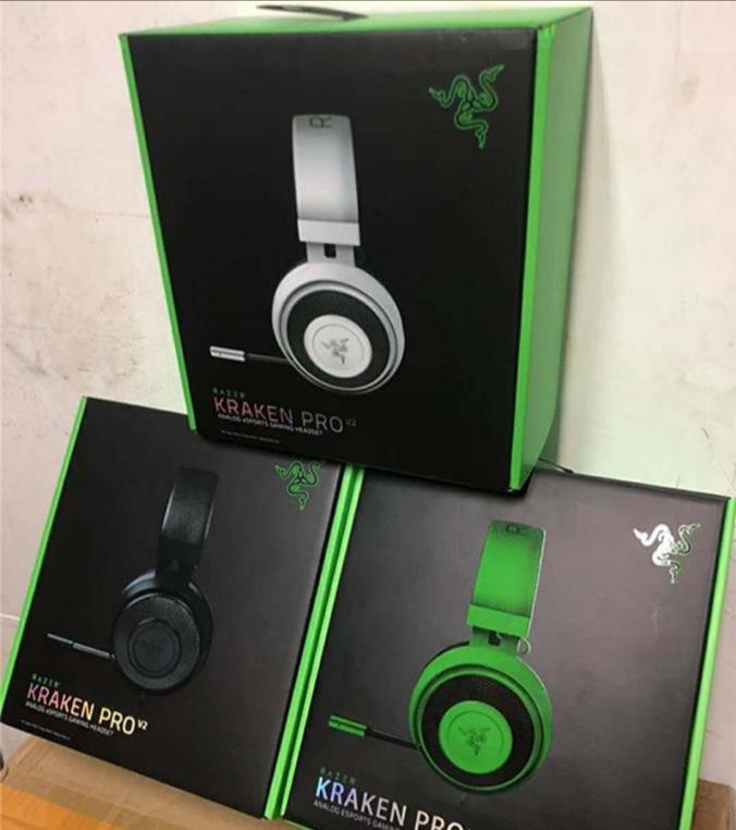 2020 Razer Kraken Pro V2 headphones showcasing a sleek design with a comfortable headband and plush ear cushions, ideal for gaming.