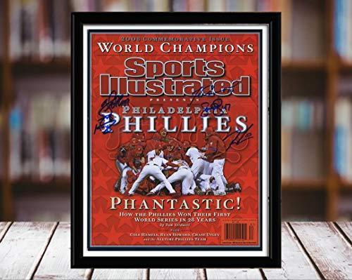 Framed 2008 Championship Sports Illustrated print in black metal frame, showcasing a commemorative sports moment.