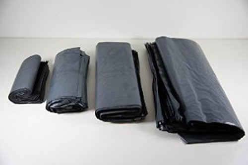 A pack of 25 grey plastic mailing satchels, each measuring 400x300 mm, ideal for secure shipping of parcels.