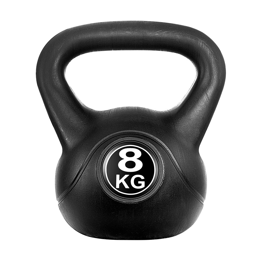 22kg Kettlebell Set featuring various weights, designed for home workouts with anti-slip grips and rubber surface.