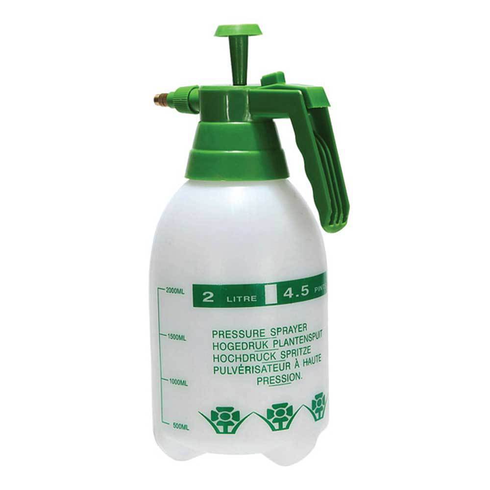 2L Hand Held Pressure Sprayer with adjustable brass nozzle, designed for gardening and cleaning tasks.