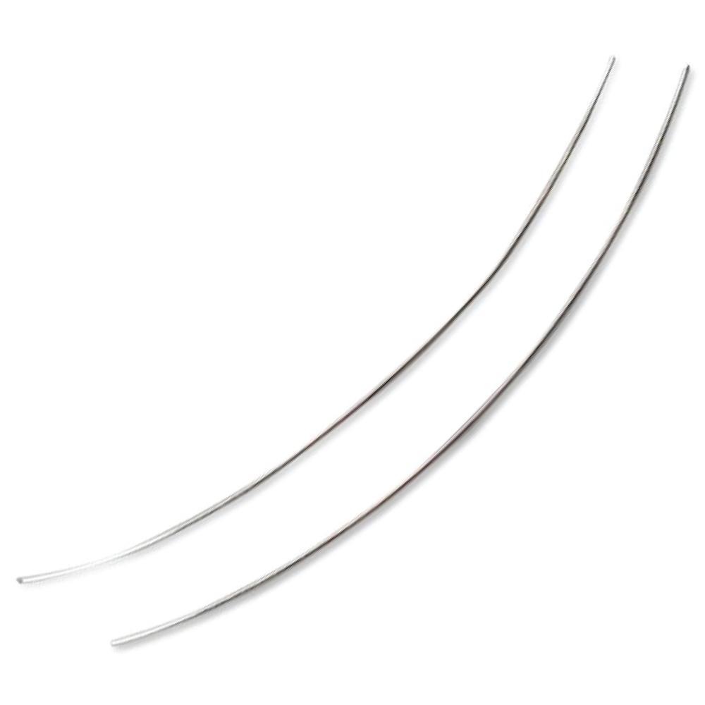 Two 8-inch silver rods, 12 gauge, high purity fine soft wire for colloidal silver generation.