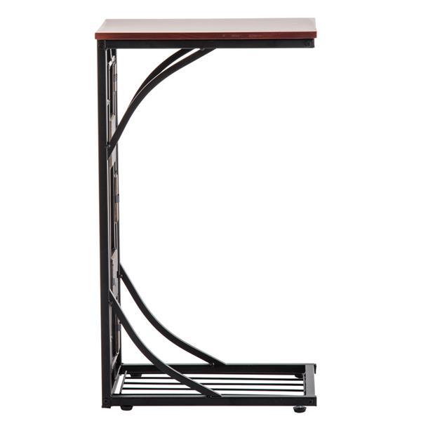 30.5x21x54CM brown iron side table with minimalist design, perfect for living rooms.