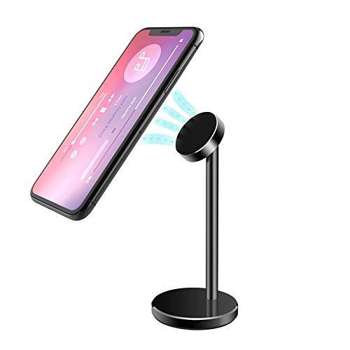 360° Rotation Magnetic Desk Phone Mount showcasing its sleek design and strong magnetic hold, ideal for hands-free use.