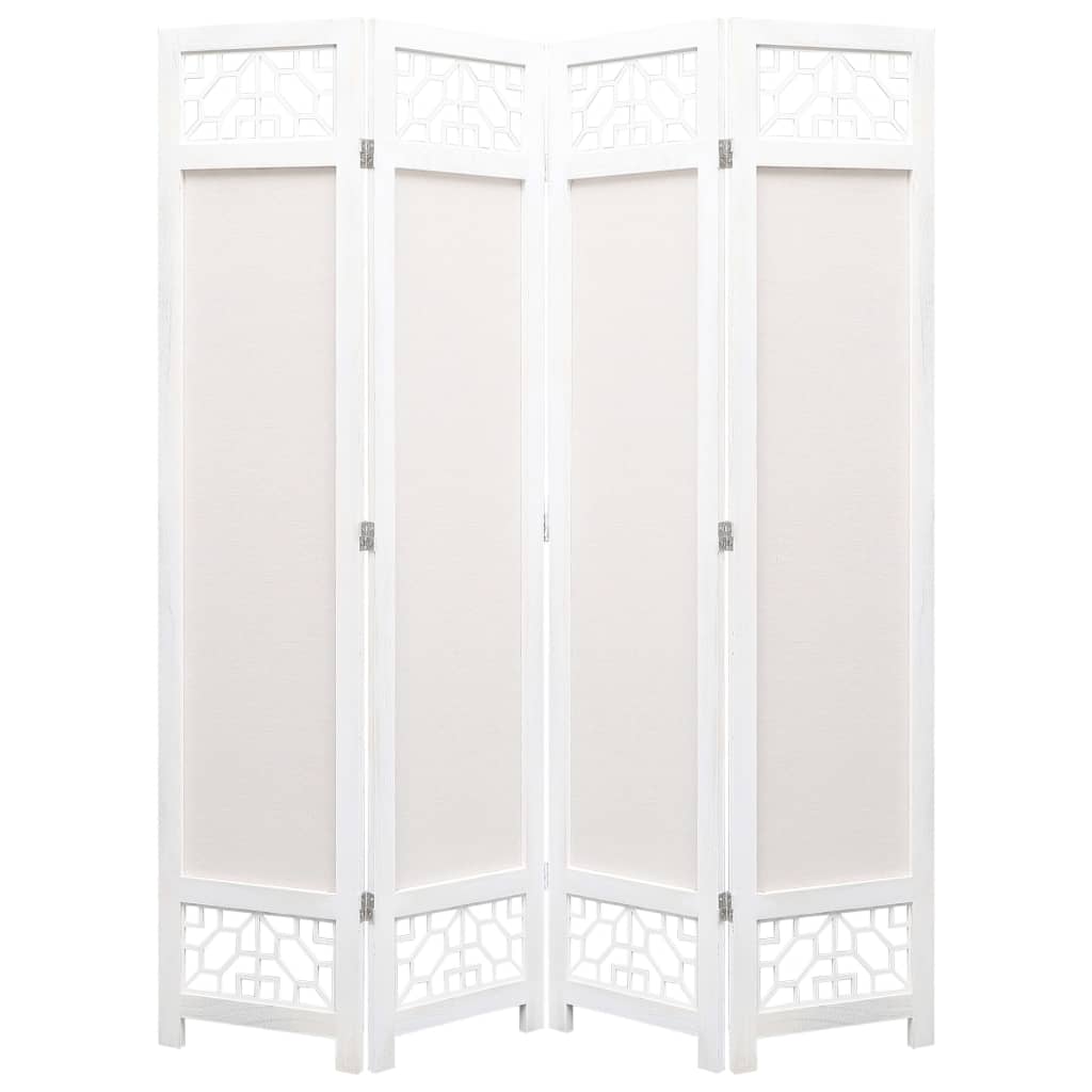 White four-panel room divider.