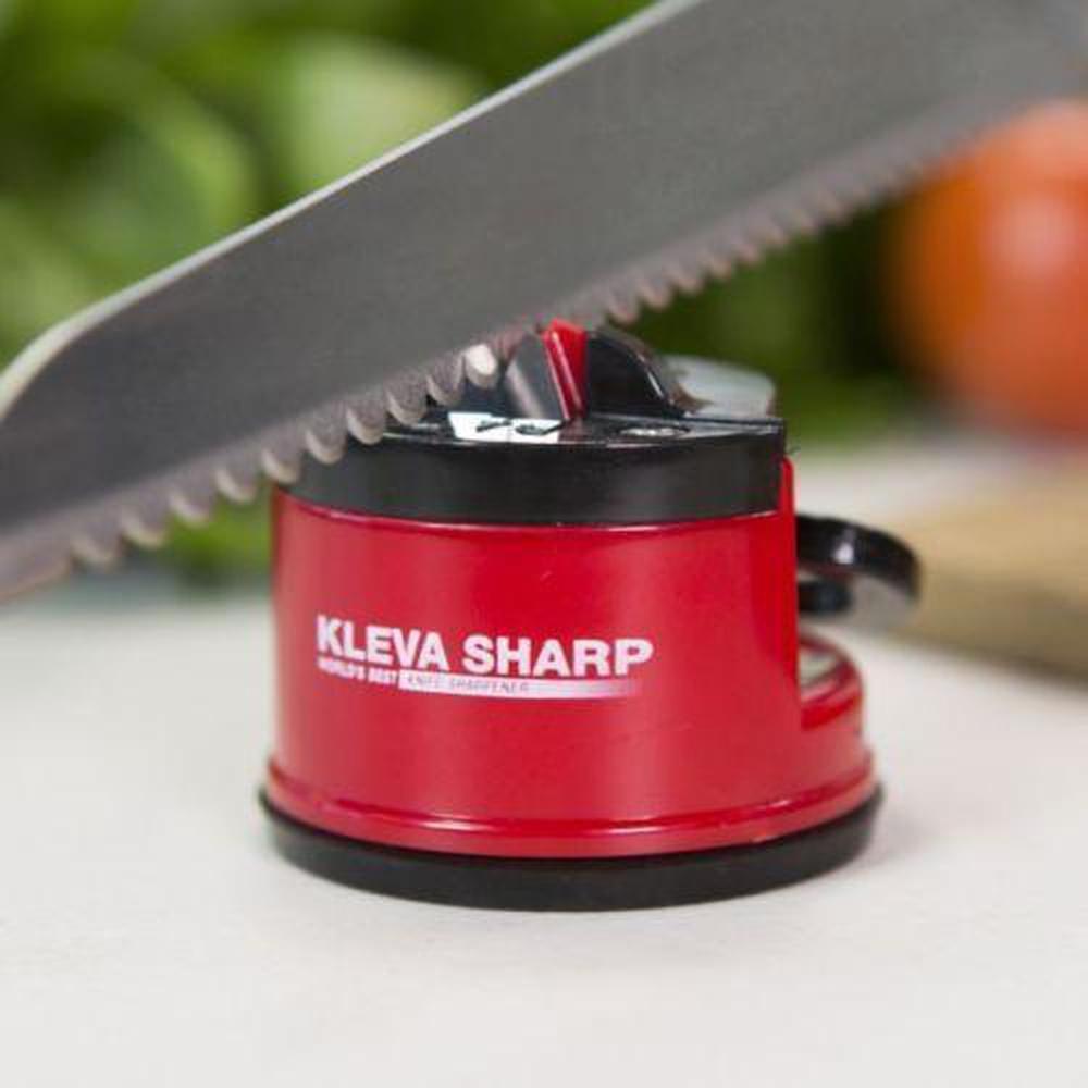 3x Kitchen Knife Sharpener with suction grip, designed for sharpening knives, blades, and scissors efficiently.