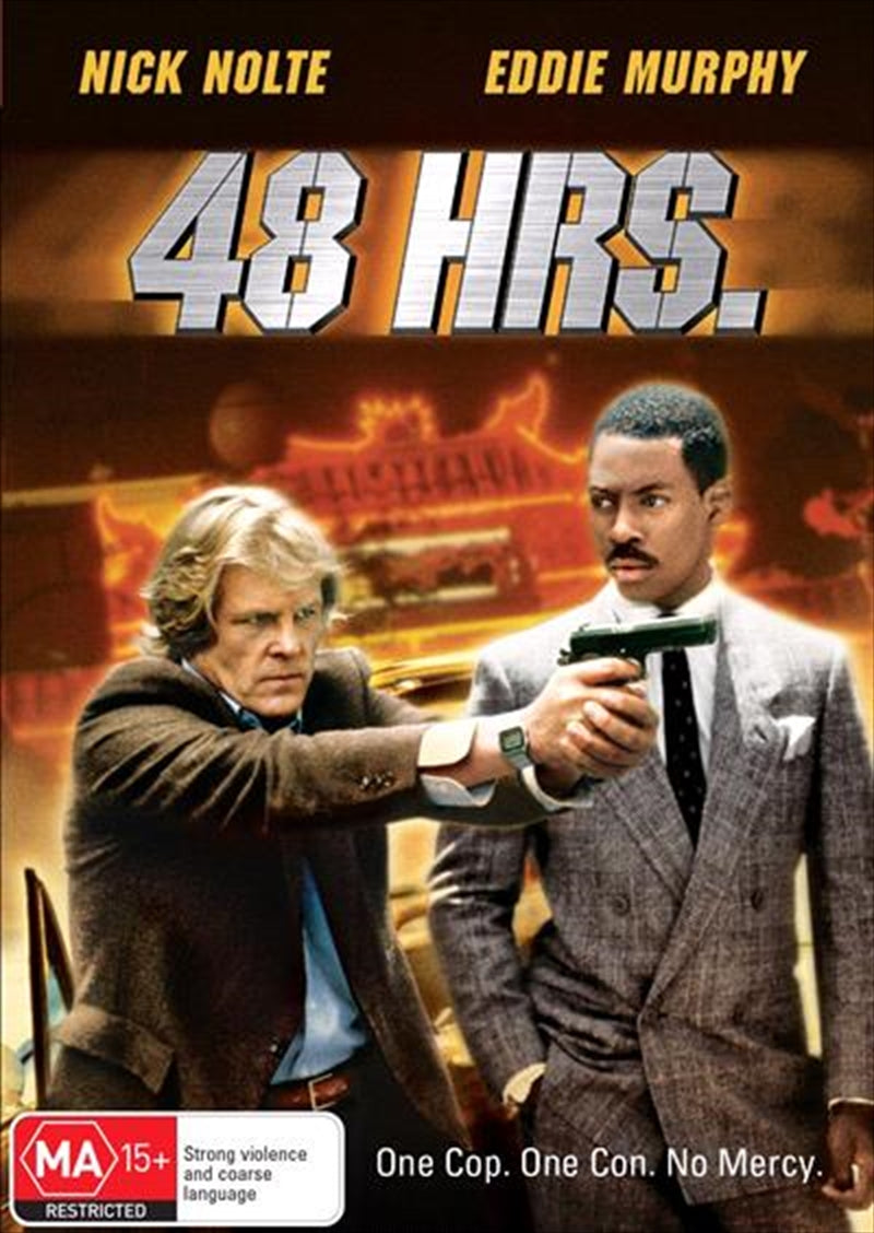 Cover of the 48 Hours DVD featuring Nick Nolte and Eddie Murphy in a dynamic action scene.