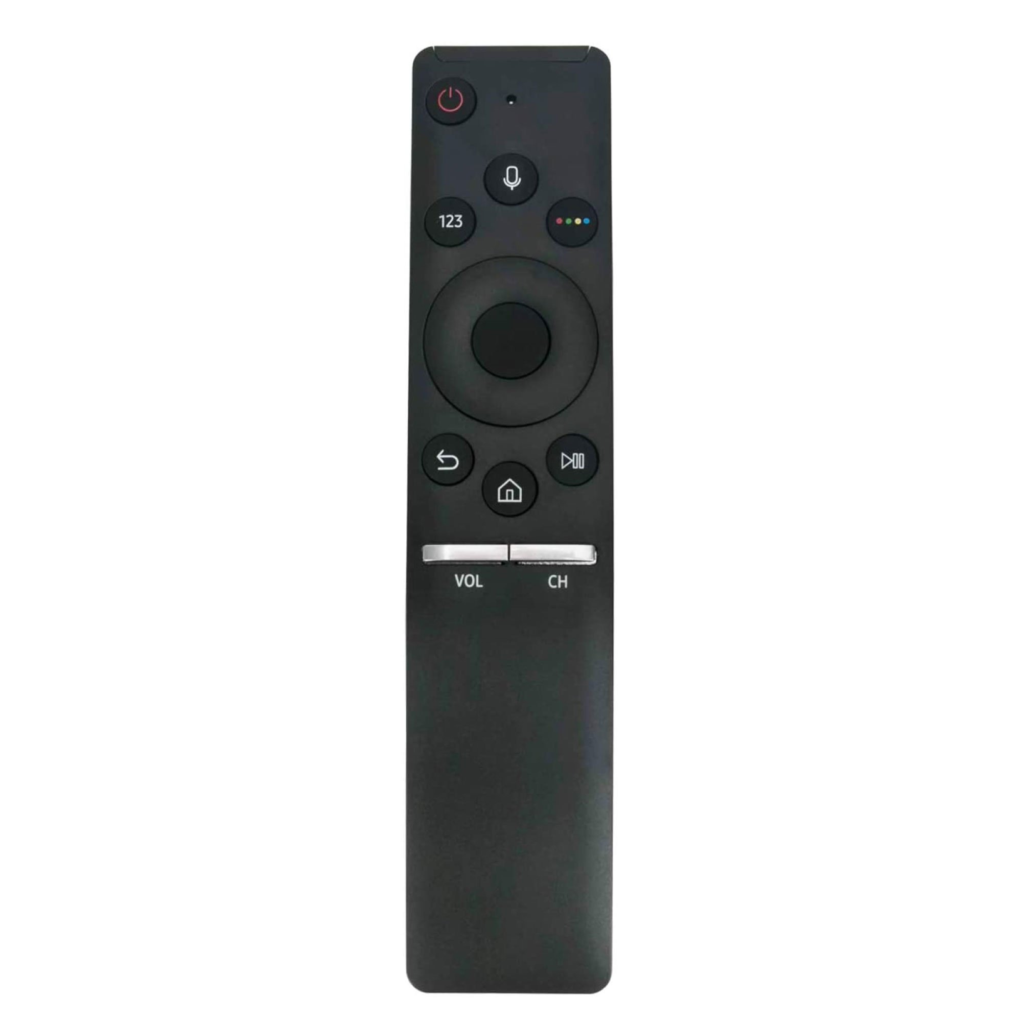 4K UHD Bluetooth Voice Remote for Samsung TV, featuring ergonomic design and voice control for Bixby.