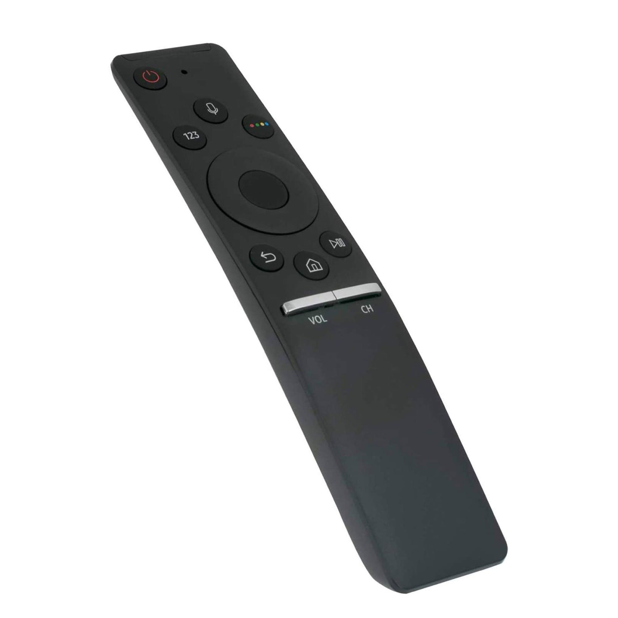 4K UHD Bluetooth Voice Remote for Samsung TV, featuring ergonomic design and voice control for Bixby.