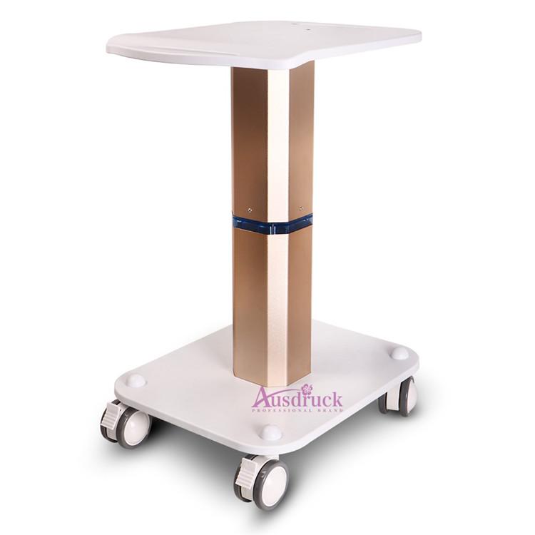 4Models Trolley Stand Cart designed for Ultrasonic Cavitation RF equipment, featuring a sleek aluminum alloy build and smooth-rolling wheels.