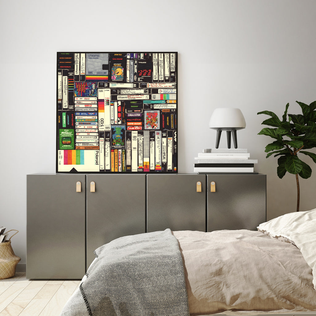 50cmx50cm canvas wall art featuring a black frame, showcasing a book design, perfect for home decor.