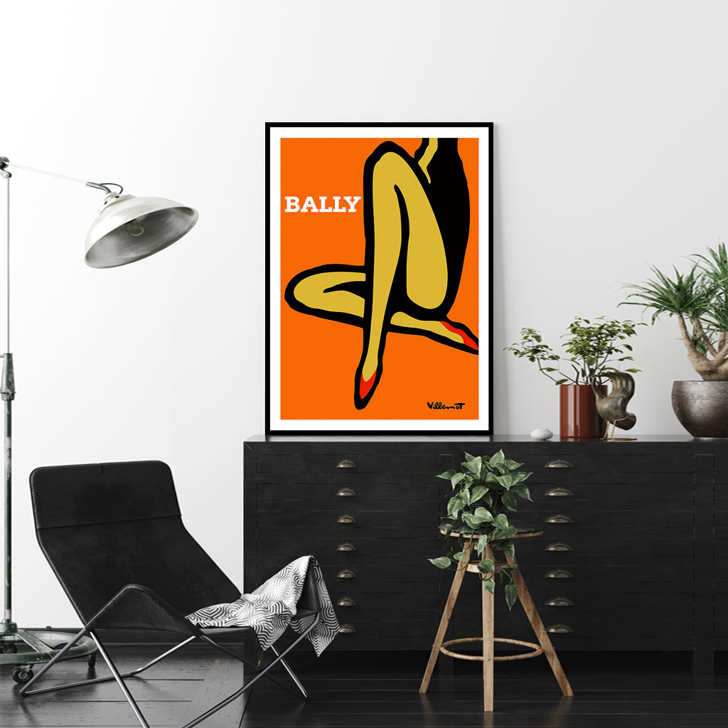 50cmx70cm canvas wall art featuring orange legs and a black frame, showcasing vibrant colors and modern design.