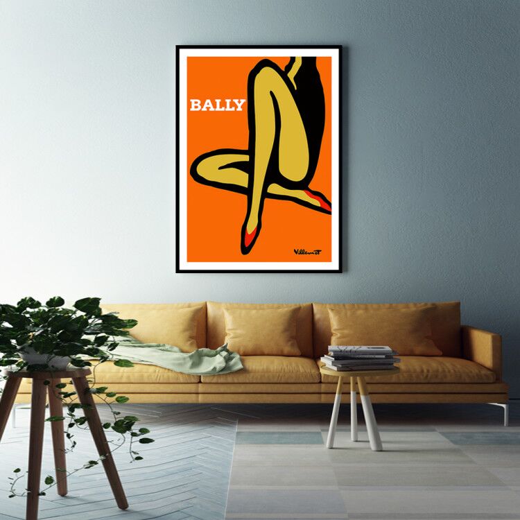 50cmx70cm canvas wall art featuring orange legs and a black frame, showcasing vibrant colors and modern design.