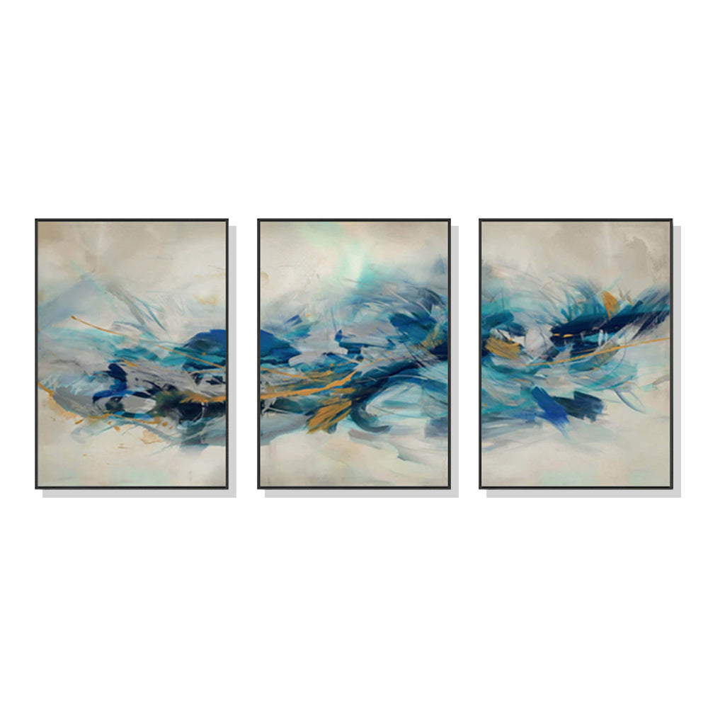 50cmx70cm black frame canvas wall art featuring vibrant prints, gallery wrapped design, and ready-to-hang feature.