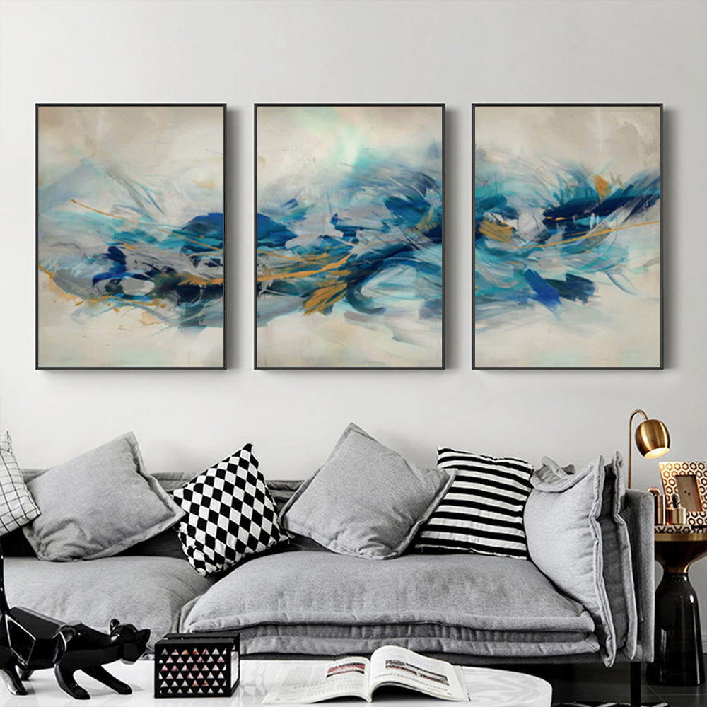 50cmx70cm black frame canvas wall art featuring vibrant prints, gallery wrapped design, and ready-to-hang feature.