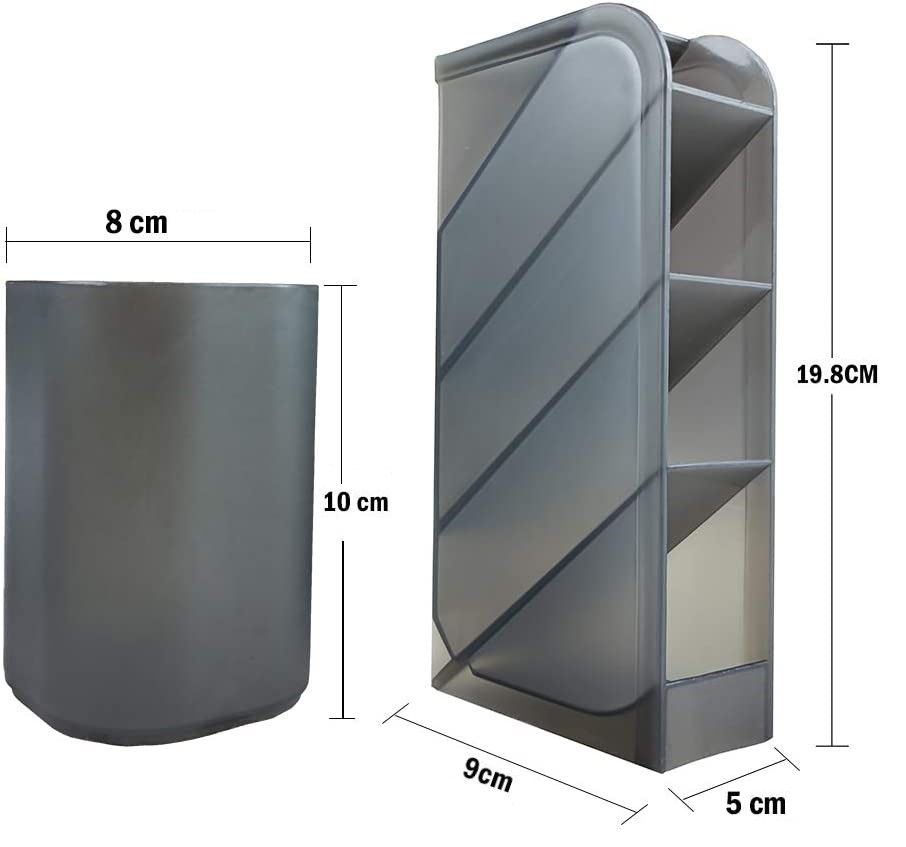 5-piece Multifunctional Desk Organizer showcasing stackable caddies in a modern office setting.