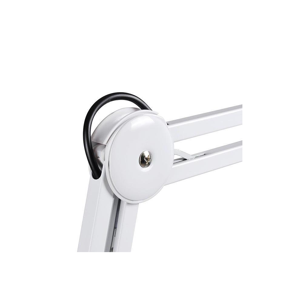 5x magnifying lamp with fluorescent light, featuring a swivel wheeled base and adjustable arm for beauty and craft use.