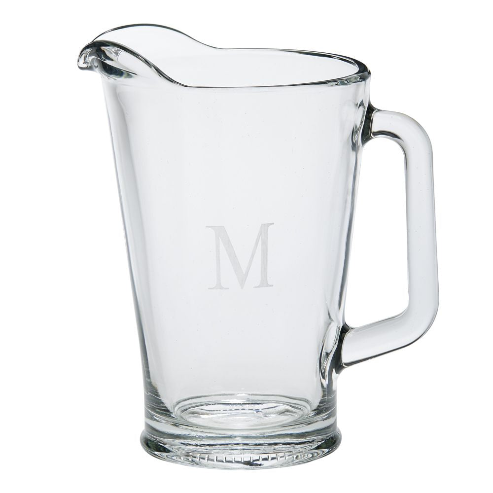 Set of 6 durable glass beverage pitchers, each 60 oz, showcasing elegant design and sturdy construction.