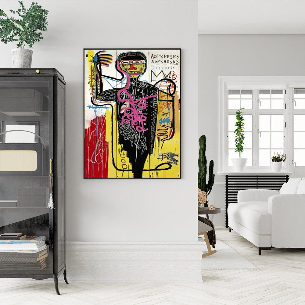 60cmx90cm Versus Medici Black Frame Canvas Wall Art featuring a premium canvas print with a floating frame design.