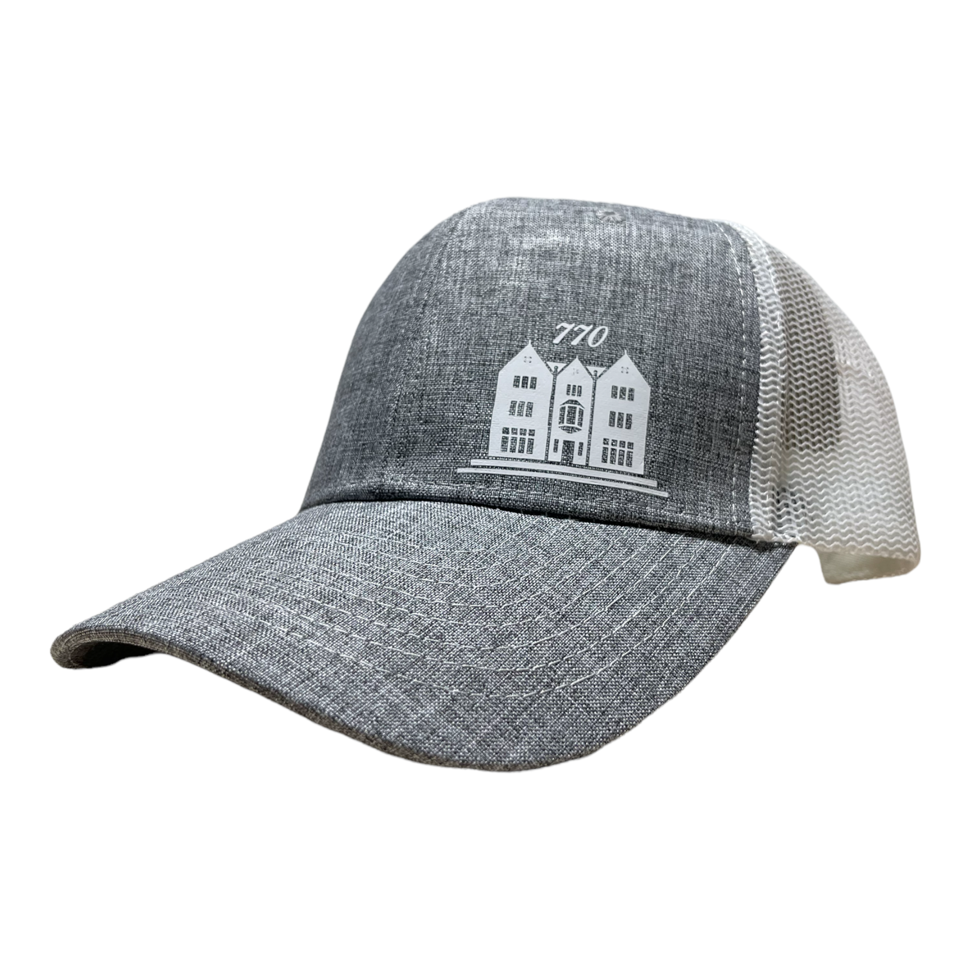 770 mesh cap Chabad hat featuring breathable mesh fabric and stylish design, suitable for community events.