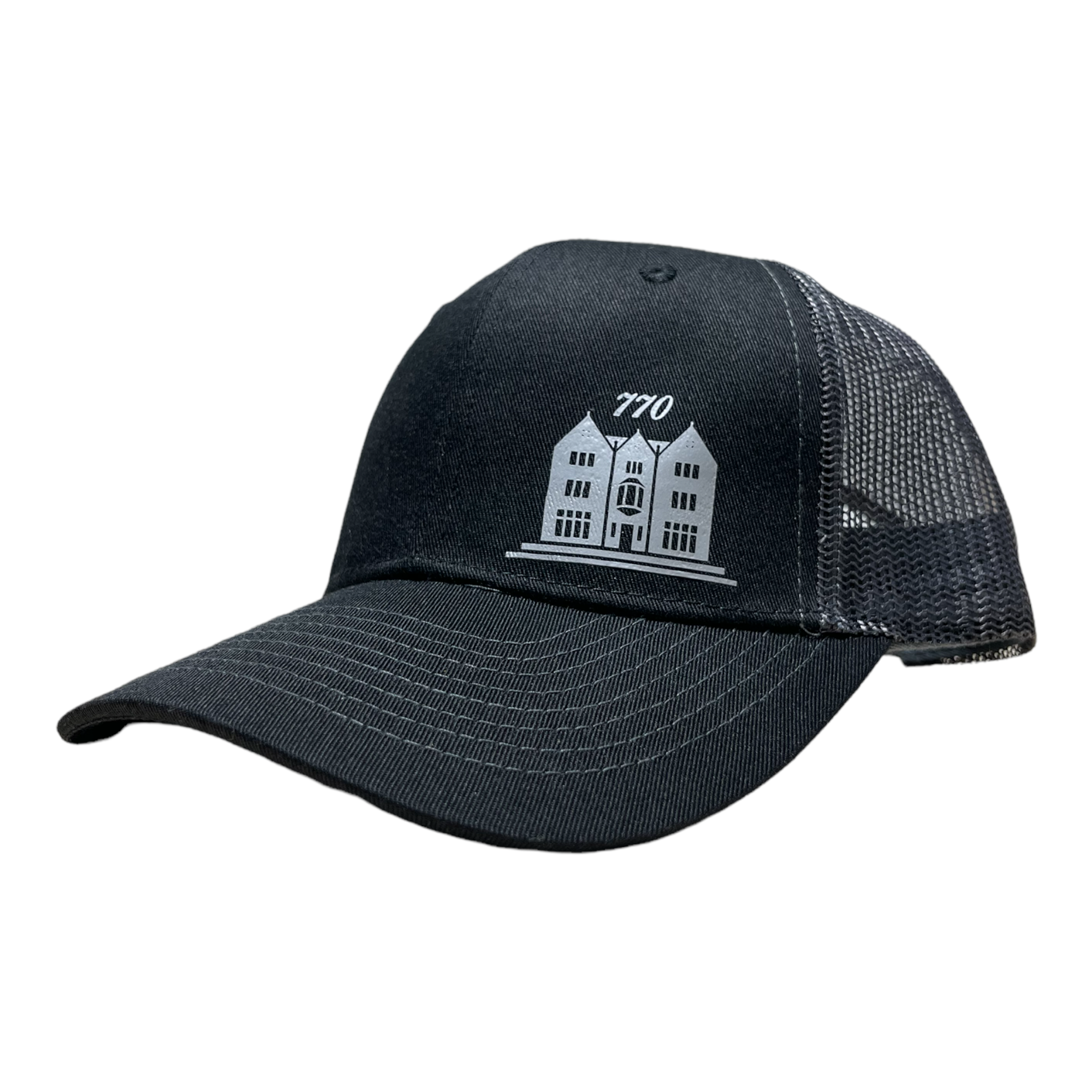 770 mesh cap Chabad hat featuring breathable mesh fabric and stylish design, suitable for community events.