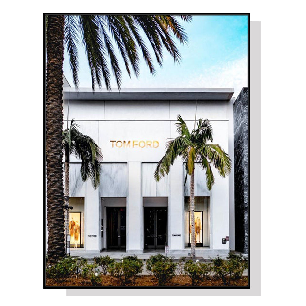 70cmx100cm TOM FORD Black Frame Canvas Wall Art featuring a premium canvas print with a floating frame design, ideal for home decor.