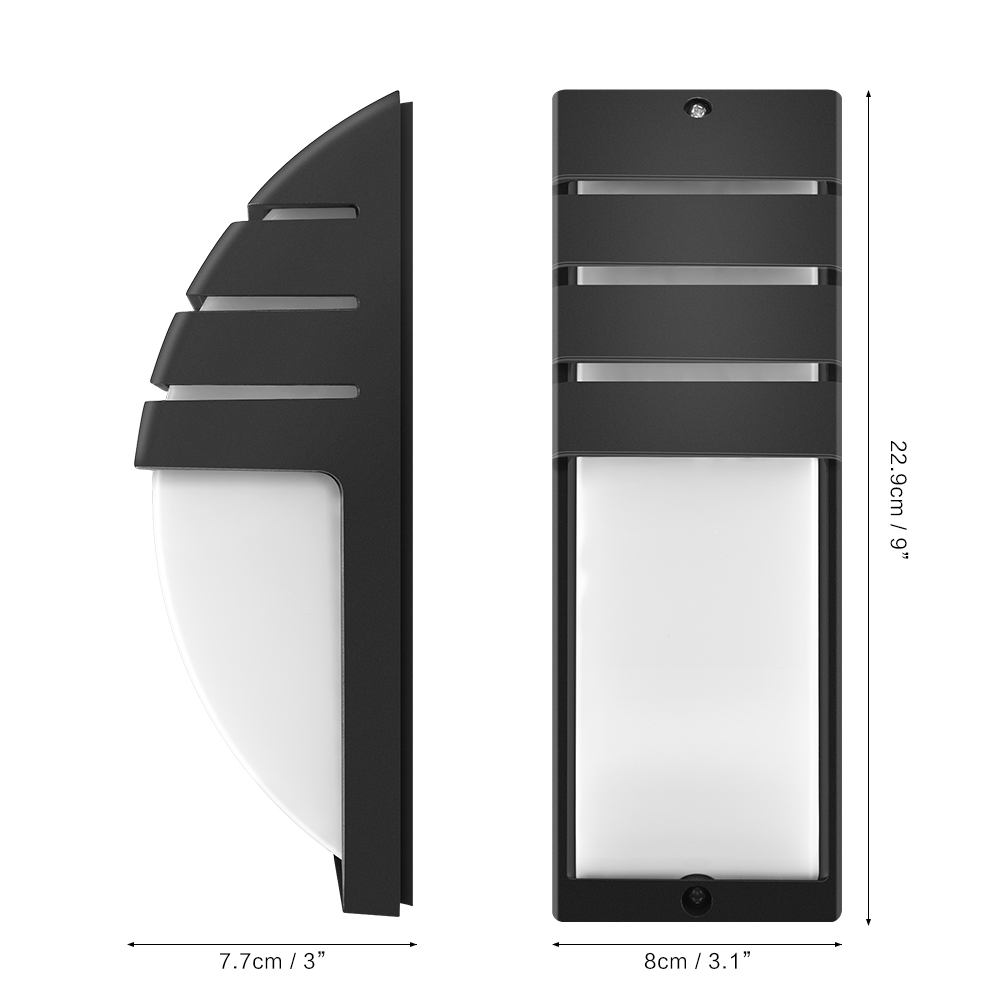 Modern wall-mounted outdoor light.