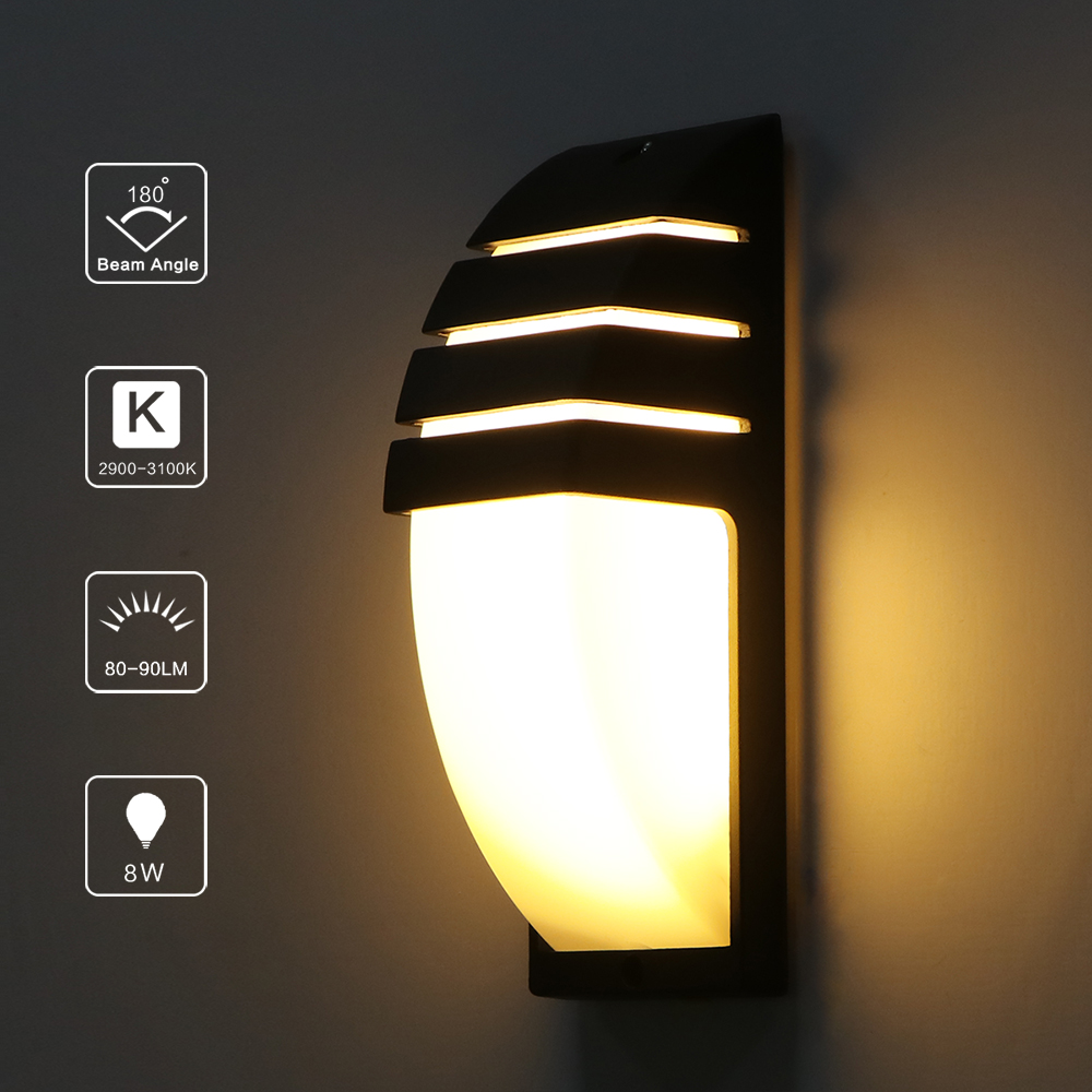 Wall-mounted modern LED light fixture.