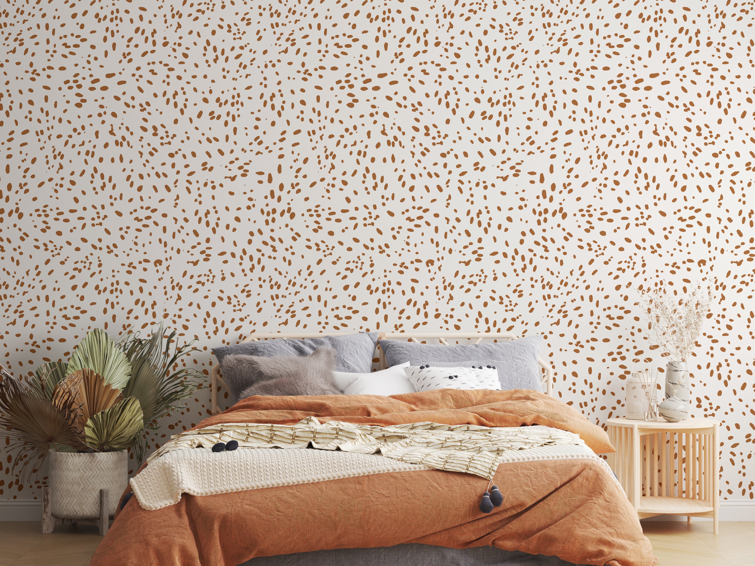 Abstract Markings (Brown) wallpaper featuring a modern design with vibrant colors and bold patterns, perfect for home decor.