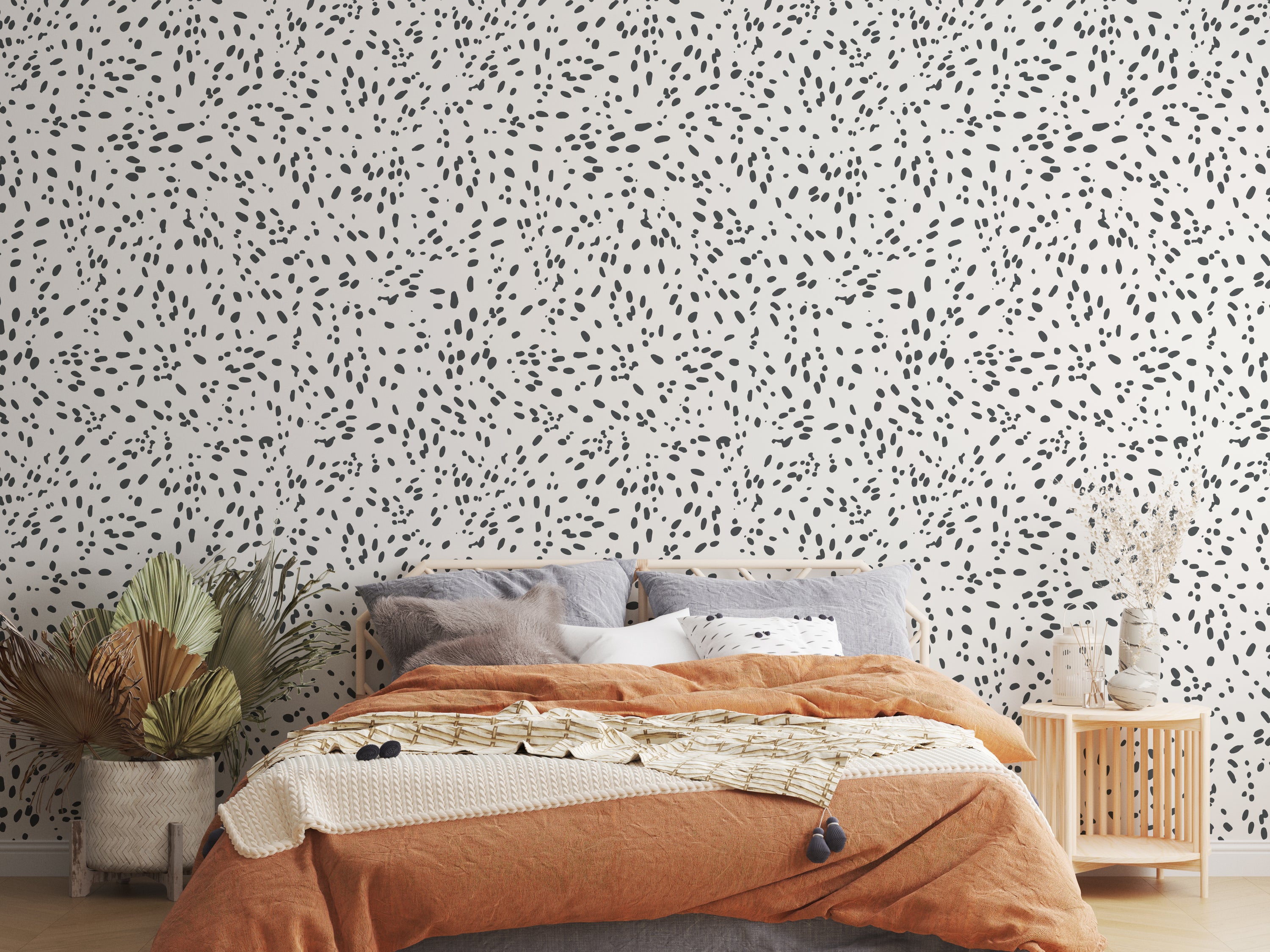 Abstract Markings (Gray) Wallpaper featuring modern design with abstract patterns in gray tones, perfect for home decor.