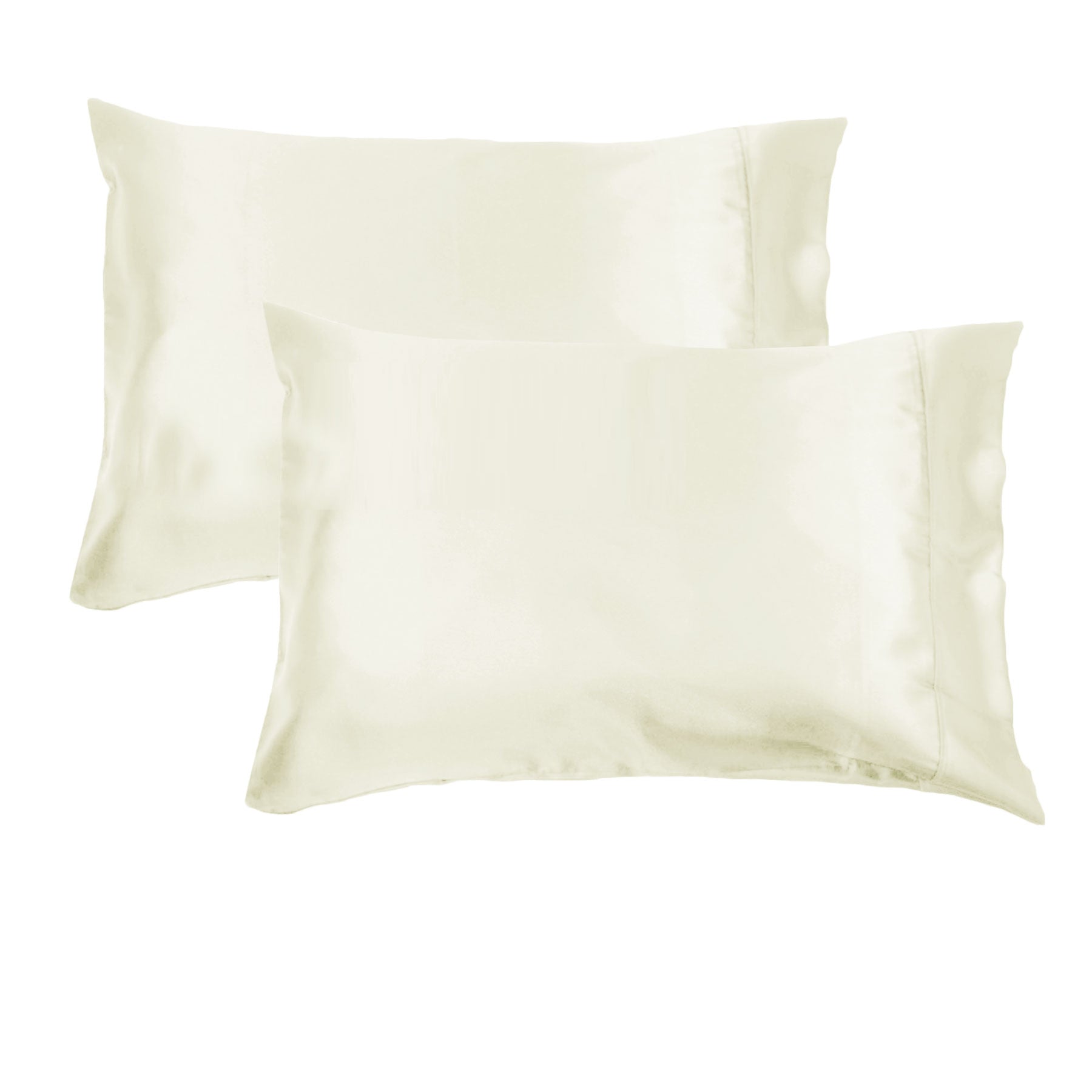 Accessorize 300TC Deluxe Essentials Satin Standard Pillowcases in Stone, featuring a luxurious soft texture and classic solid color design.