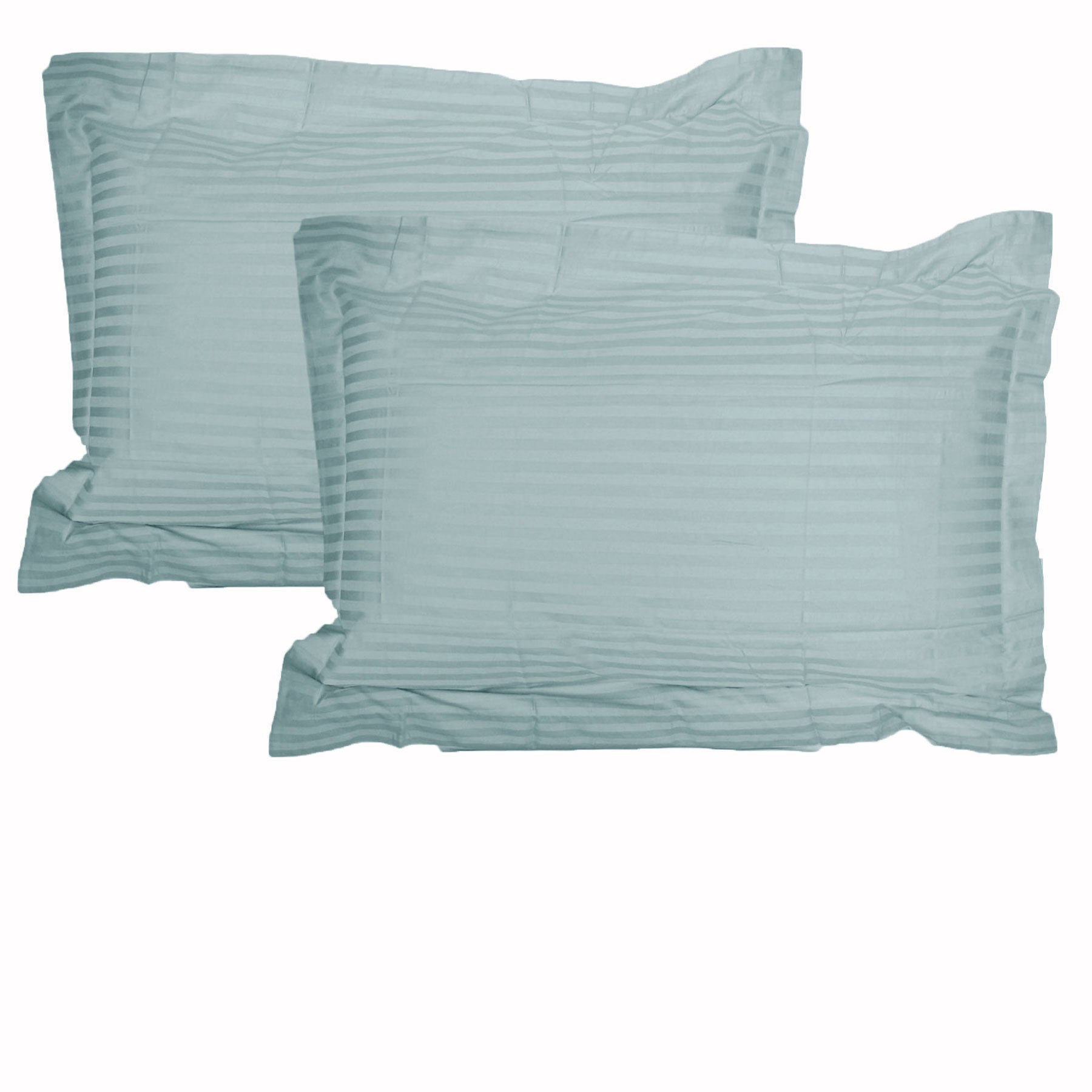 Accessorize 325TC Pair of Stripe Jumbo Pillowcases in blue, featuring a vibrant striped pattern and soft cotton fabric.