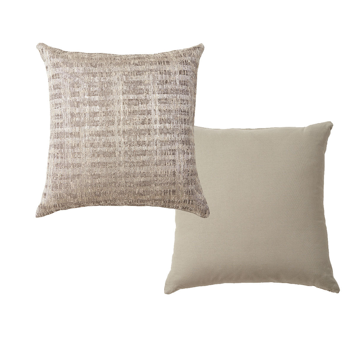 Accessorize Addie Filled Cushion in taupe and brown stripes, 50 x 50 cm, perfect for home decor.