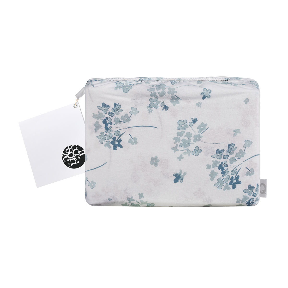 Accessorize Cotton Flannelette Sheet Set in Light Blue with Floral Design, perfect for winter bedding.