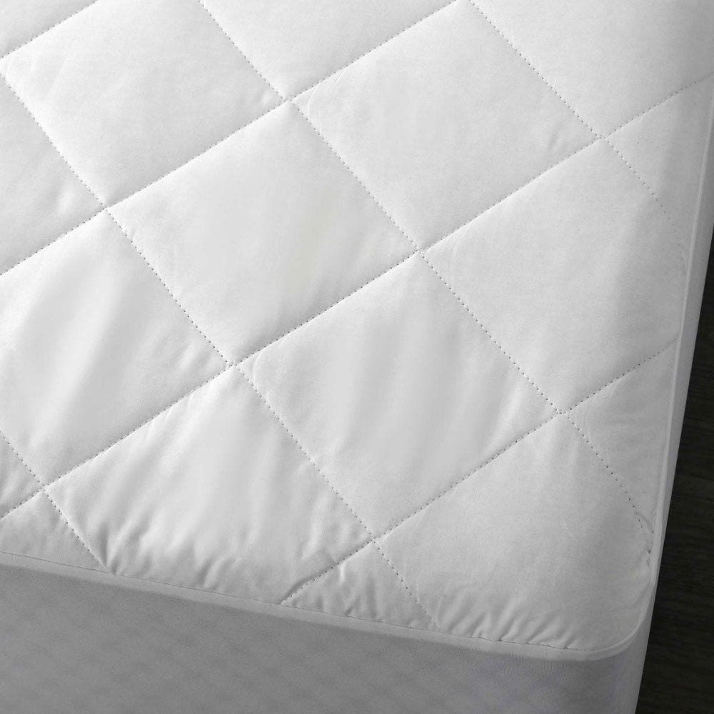 Accessorize Cotton Quilted Mattress Protector Double with quilted diamond design and soft cotton fabric.